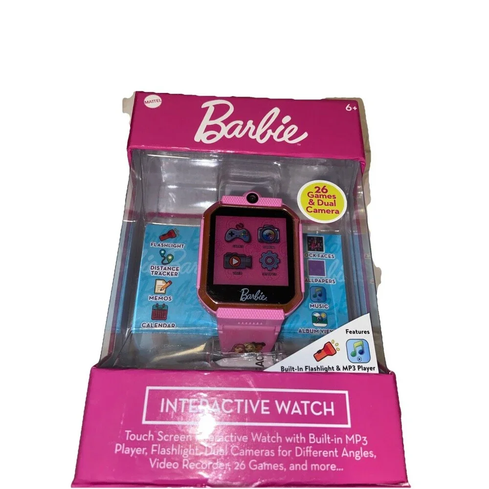 Mattel Barbie Girl’s iTime Touchscreen Smartwatch Silicone Pink Factory Sealed